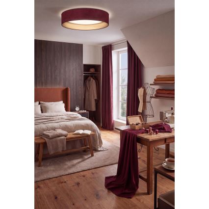Brilagi - VELVET SMARTIX Dimmable LED Ceiling Light LED/36W/230V 3000-6000K dia. 55 cm Burgundy/Gold Wi-Fi Tuya Beacon + Remote Control