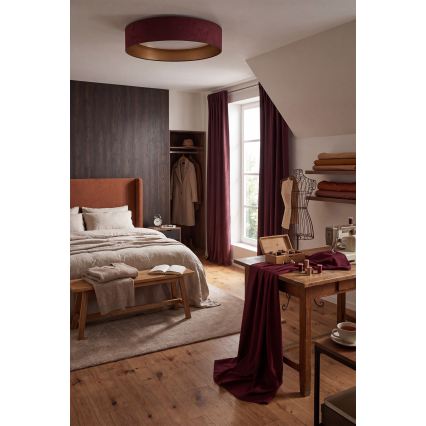 Brilagi - VELVET SMARTIX Dimmable LED Ceiling Light LED/36W/230V 3000-6000K dia. 55 cm Burgundy/Gold Wi-Fi Tuya Beacon + Remote Control