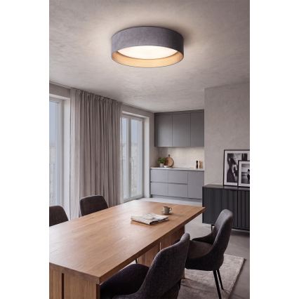 Brilagi - Dimmable LED Ceiling Light VELVET SMARTIX LED/36W/230V 3000-6000K Ø 55 cm gray/gold Wi-Fi Tuya Beacon + remote control