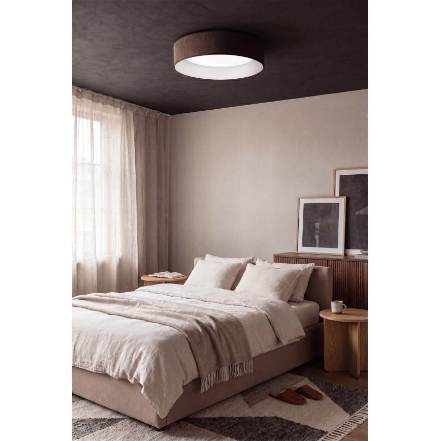 Brilagi - VELVET SMART VARI LED Dimmable Ceiling Light LED/24W/230V 3000-6500K Ø 45 cm Brown + Remote Control
