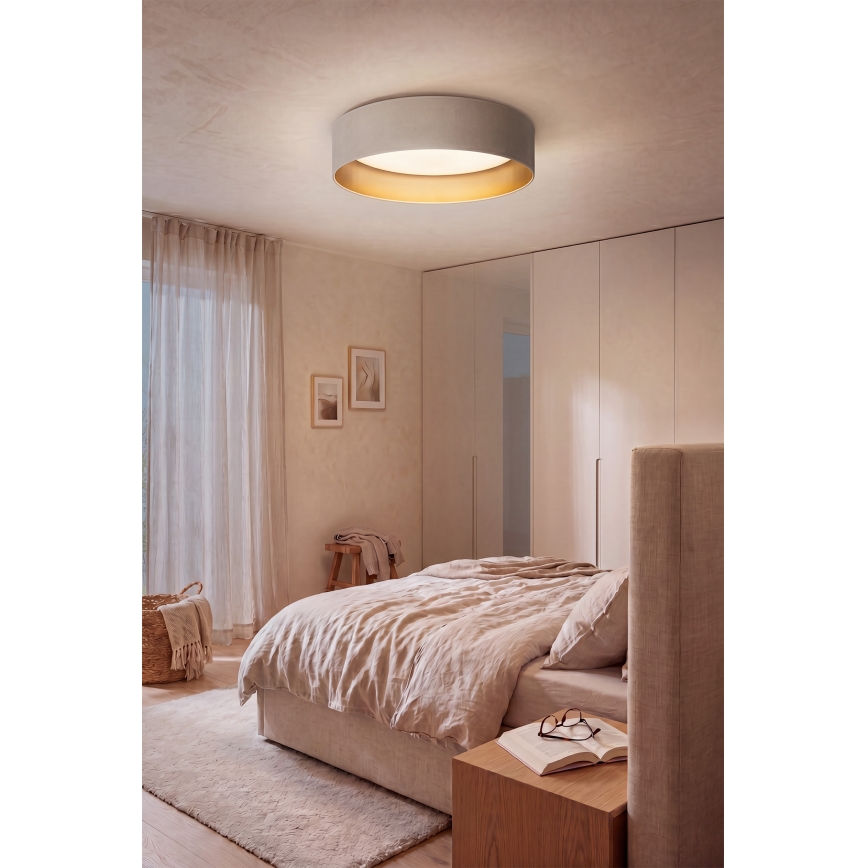BRILAGI - Dimmable LED Ceiling Light VELVET SMART VARI LED/24W/230V 3000-6500K diam. 45 cm cream/gold + remote control