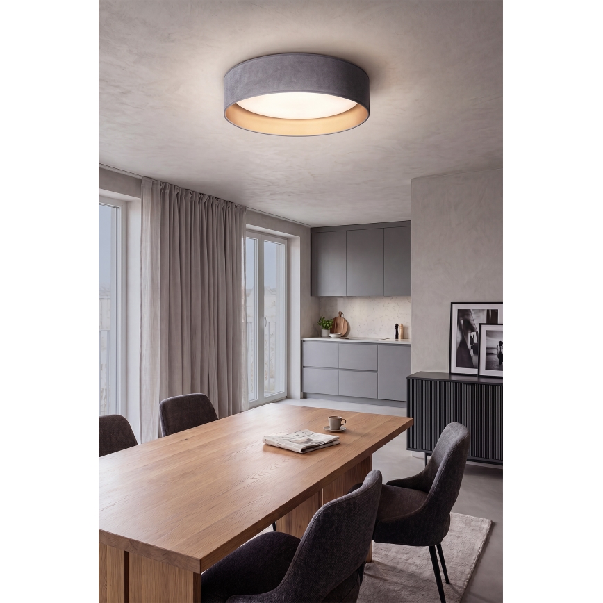 Brilagi - Dimmable LED Ceiling Light VELVET SMART VARI LED/24W/230V 3000-6500K Ø 45 cm gray/gold + remote control