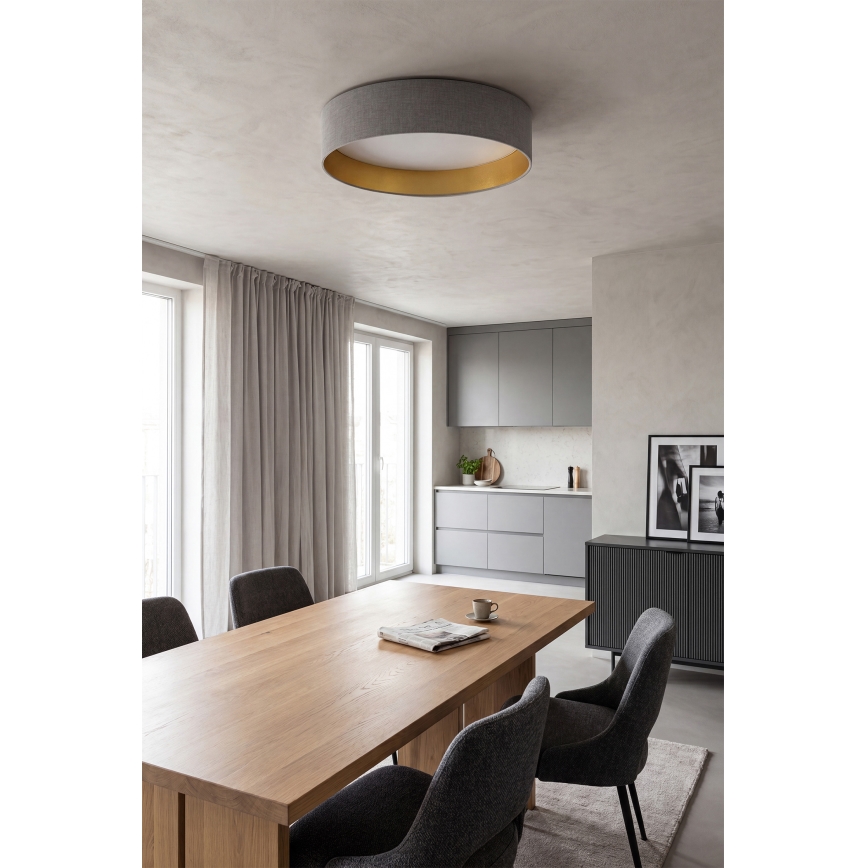 Brilagi - Dimmable LED Ceiling Light VELVET SMART VARI LED/24W/230V 3000-6500K Ø 45 cm gray/gold + remote control