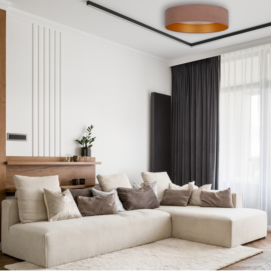Brilagi - LED Dimmable ceiling light VELVET SMART LED/24W/230V d. 45 cm 2700-6500K Wi-Fi Tuya beige/gold + remote control