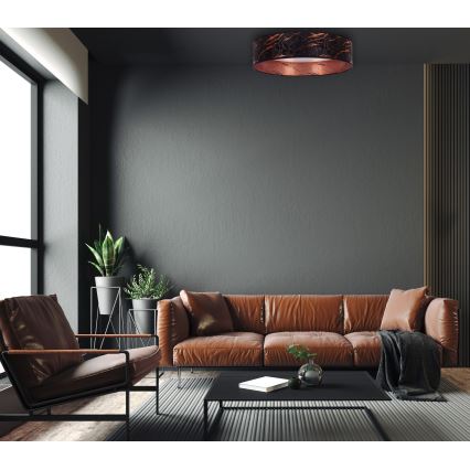 Brilagi - LED Dimmable ceiling light VELVET SMART LED/24W/230V d. 45 cm 2700-6500K Wi-Fi Tuya black/copper + remote control
