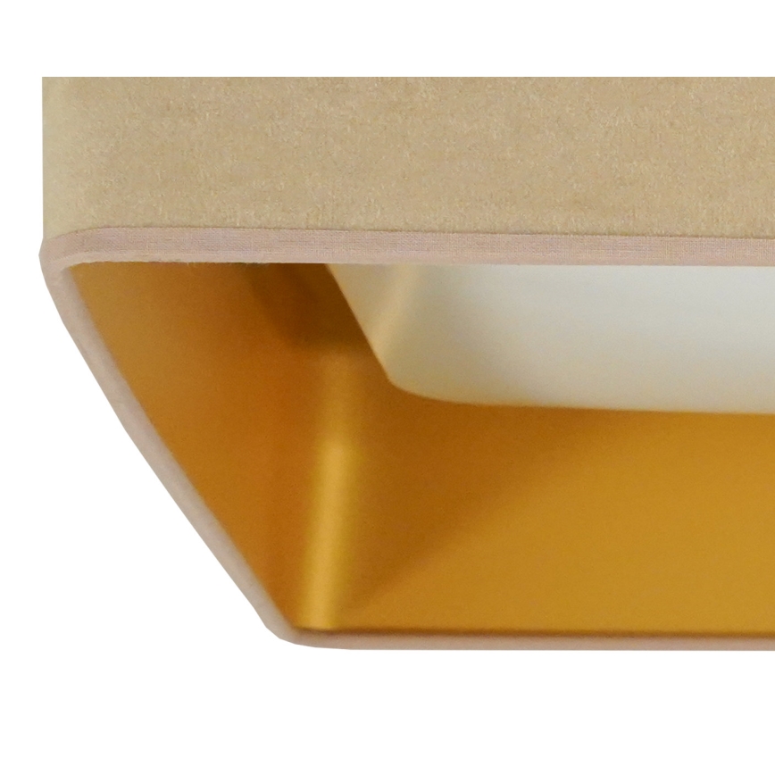 Brilagi - LED Dimmable ceiling light VELVET SQUARE LED/24W/230V 3000/4000/6500K + remote control beige