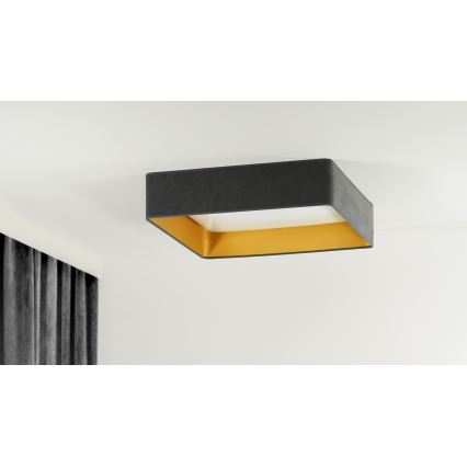 Brilagi - LED Dimmable ceiling light VELVET SQUARE LED/24W/230V 3000/4000/6500K + remote control grey