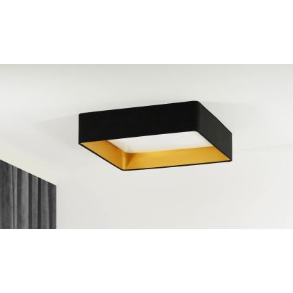Brilagi - LED Dimmable ceiling light VELVET SQUARE SMART LED/36W/230V 2700-6500K Wi-Fi Tuya + remote control black