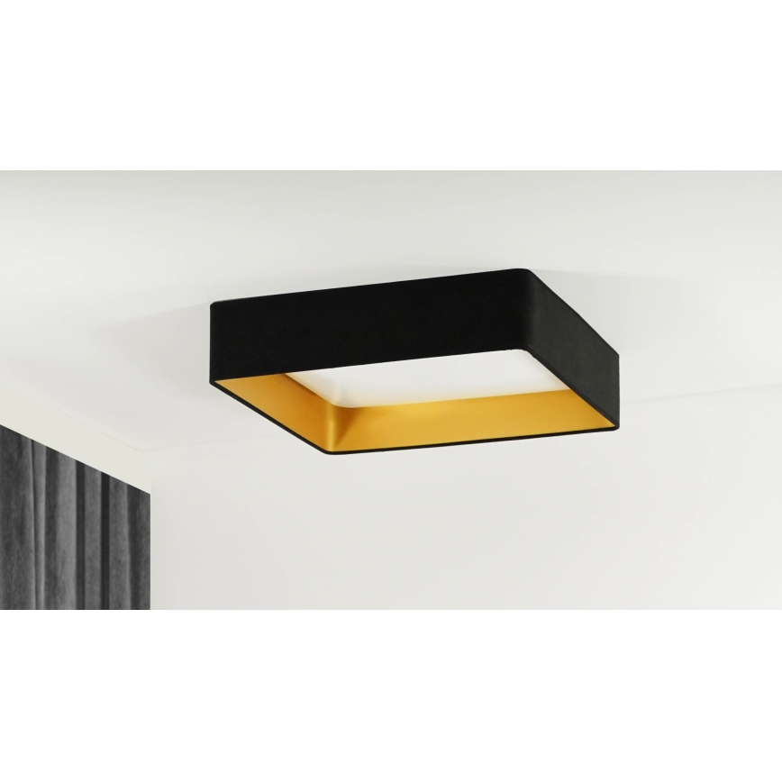 Brilagi - LED Dimmable ceiling light VELVET SQUARE SMART LED/36W/230V 2700-6500K Wi-Fi Tuya + remote control black