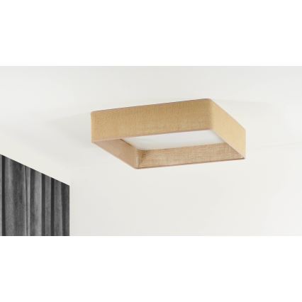 Brilagi - LED Dimmable ceiling light VELVET SQUARE SMART LED/36W/230V 2700-6500K Wi-Fi Tuya + remote control brown