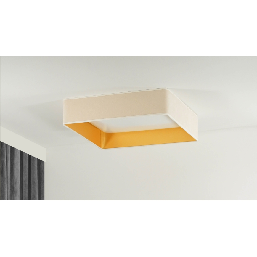 Brilagi - LED Dimmable ceiling light VELVET SQUARE SMART LED/36W/230V 2700-6500K Wi-Fi Tuya + remote control creamy