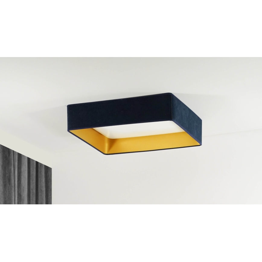 Brilagi - LED Dimmable ceiling light VELVET SQUARE SMART LED/36W/230V 2700-6500K Wi-Fi Tuya + remote control dark blue