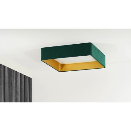 Brilagi - LED Dimmable ceiling light VELVET SQUARE SMART LED/36W/230V 2700-6500K Wi-Fi Tuya + remote control green