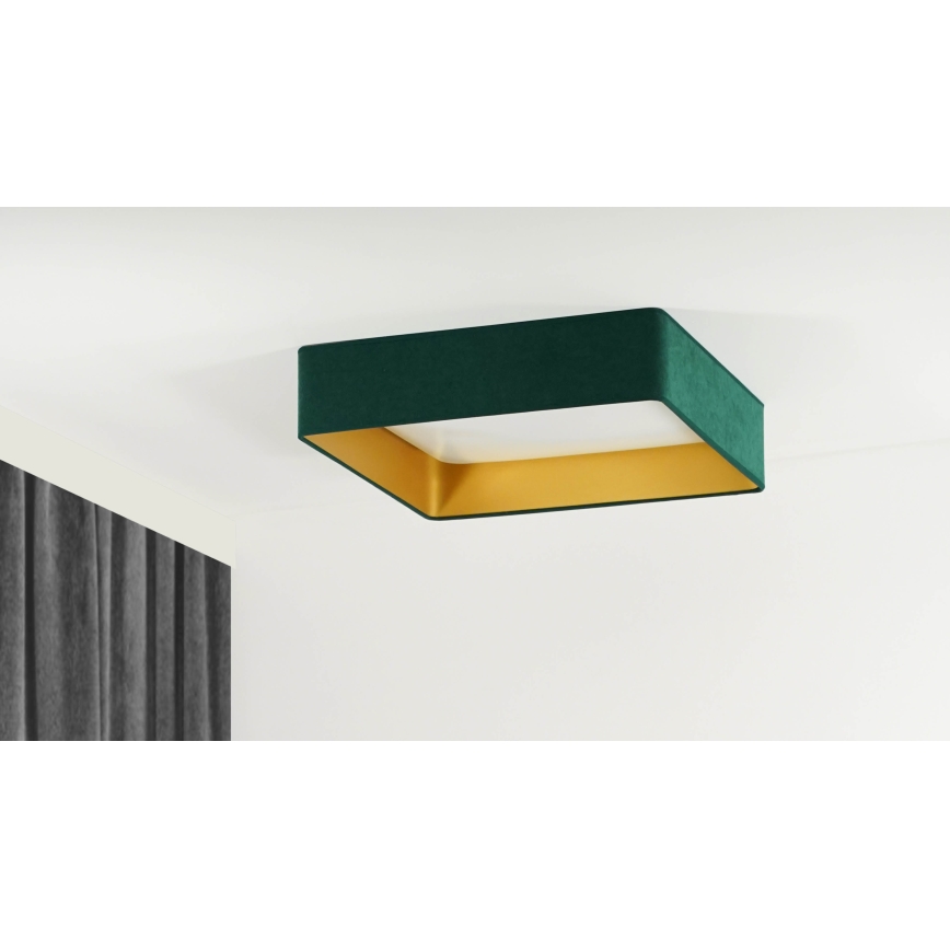 Brilagi - LED Dimmable ceiling light VELVET SQUARE SMART LED/36W/230V 2700-6500K Wi-Fi Tuya + remote control green