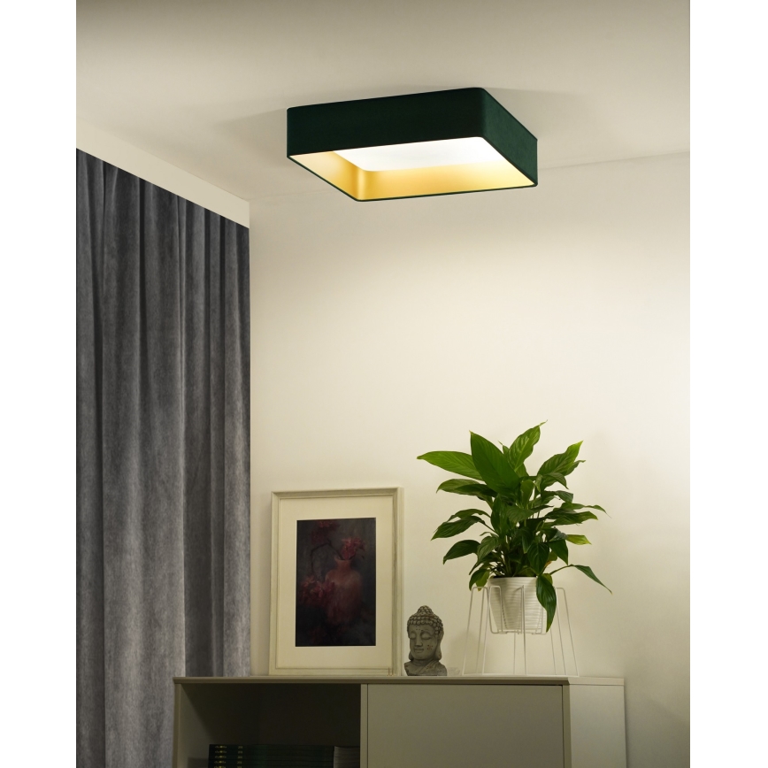 Brilagi - LED Dimmable ceiling light VELVET SQUARE SMART LED/36W/230V 2700-6500K Wi-Fi Tuya + remote control green