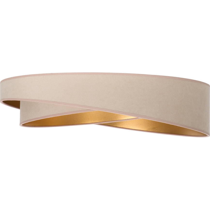 BRILAGI - Dimmable LED ceiling light VELVET TWIST LED/36W/230V 3000-6000K Ø 65 cm Wi-Fi Tuya Beacon beige/gold + remote control