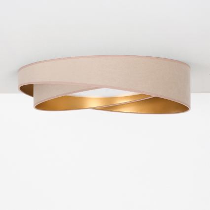 BRILAGI - Dimmable LED ceiling light VELVET TWIST LED/36W/230V 3000-6000K Ø 65 cm Wi-Fi Tuya Beacon beige/gold + remote control