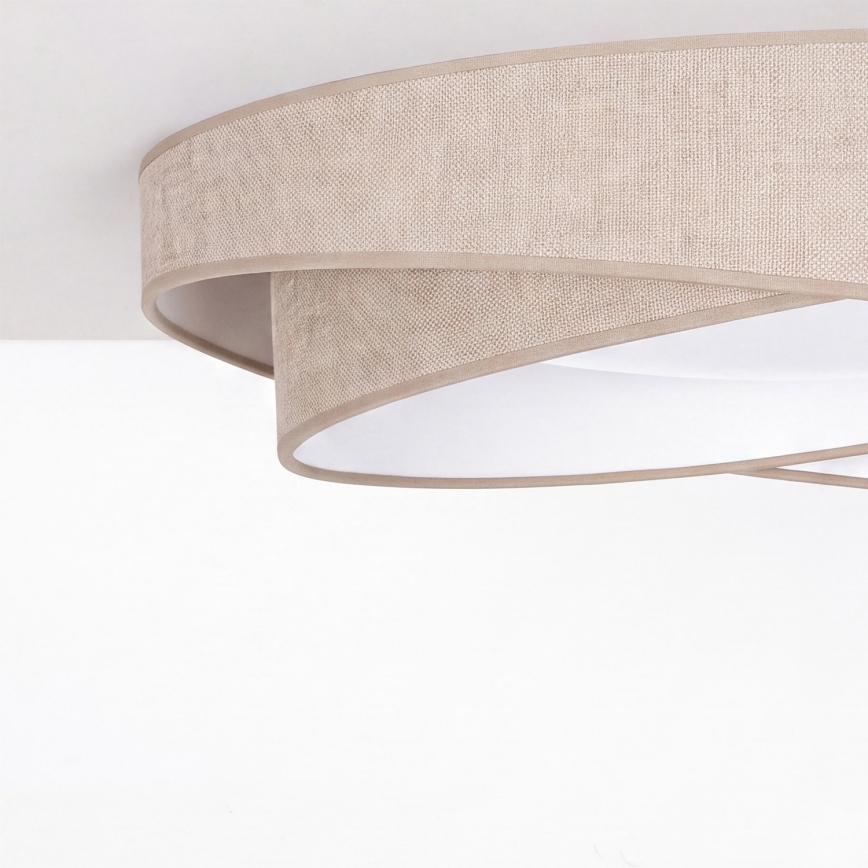 BRILAGI - Dimmable LED ceiling light VELVET TWIST LED/36W/230V 3000-6000K Ø 65 cm Wi-Fi Tuya Beacon beige + remote control