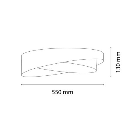 BRILAGI - Dimmable LED ceiling light VELVET TWIST LED/36W/230V 3000–6000K Ø 65 cm Wi‑Fi Tuya Beacon pink/beige + remote control