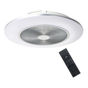 Brilagi - LED Dimmable light with a fan AURA LED/38W/230V 3000-6000K silver + remote control