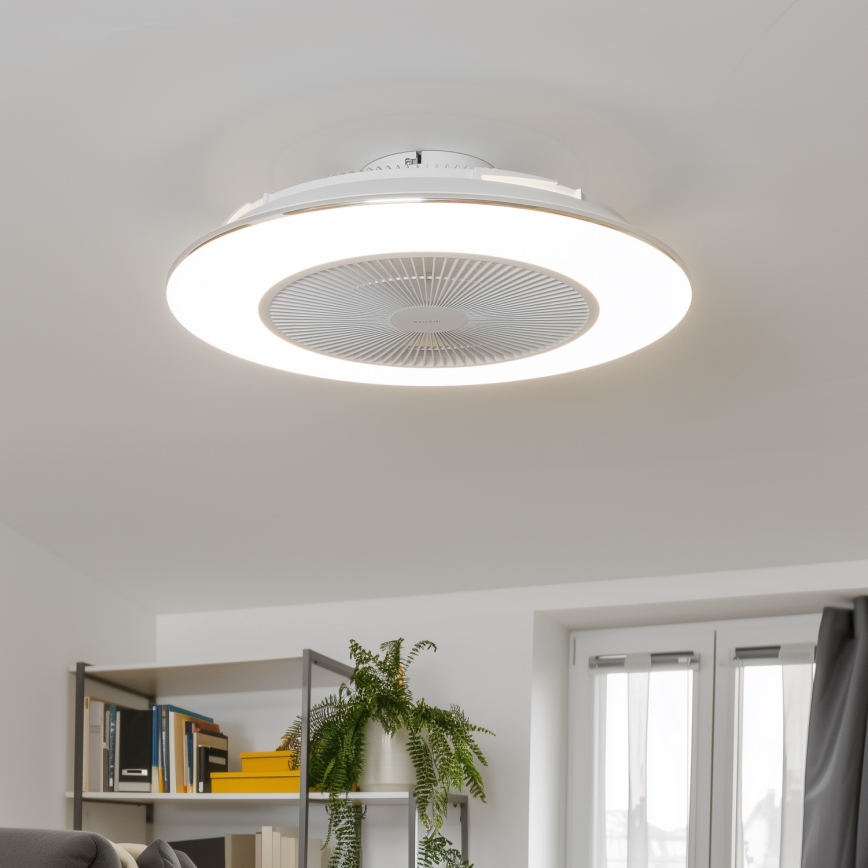 Brilagi - LED Dimmable light with a fan AURA LED/38W/230V 3000-6000K white + remote control