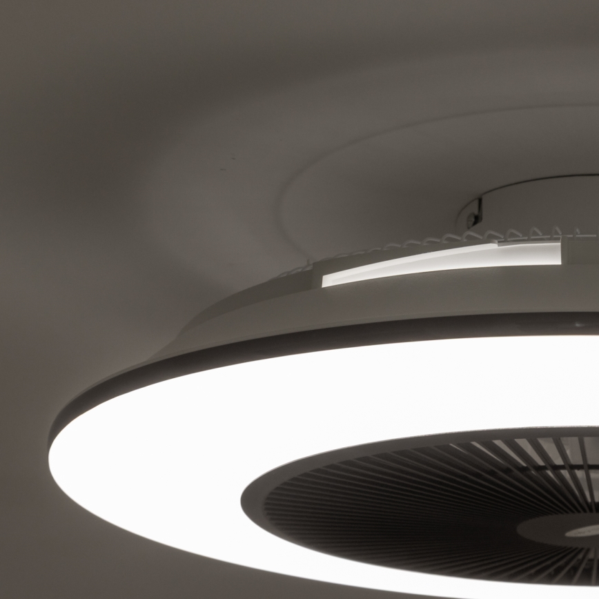 Brilagi - LED Dimmable light with a fan AURA LED/38W/230V 3000-6000K black + remote control