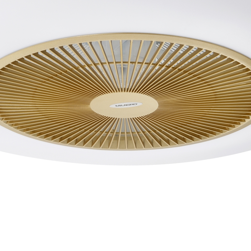 Brilagi - LED Dimmable light with a fan AURA LED/38W/230V 3000-6000K gold + remote control