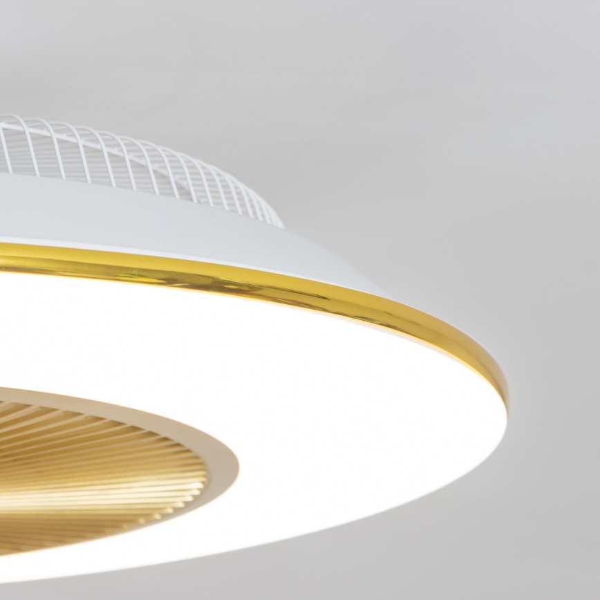 Brilagi - LED Dimmable light with a fan AURA LED/38W/230V 3000-6000K gold + remote control