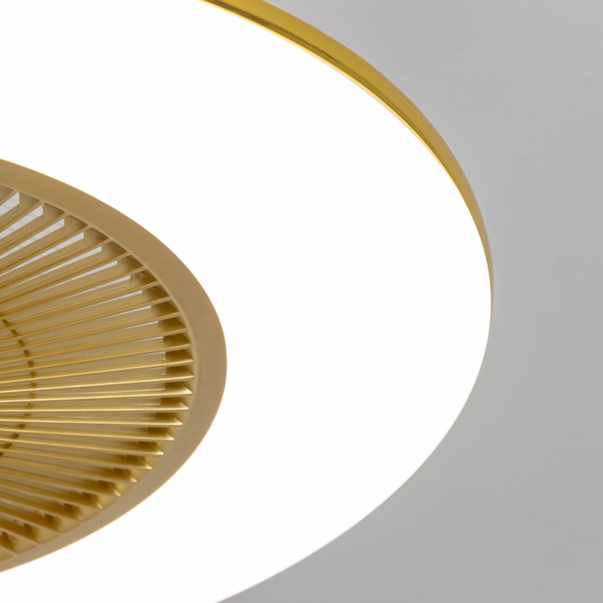 Brilagi - LED Dimmable light with a fan AURA LED/38W/230V 3000-6000K gold + remote control