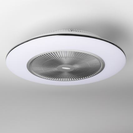 Brilagi - LED Dimmable light with a fan AURA LED/38W/230V 3000-6000K silver + remote control