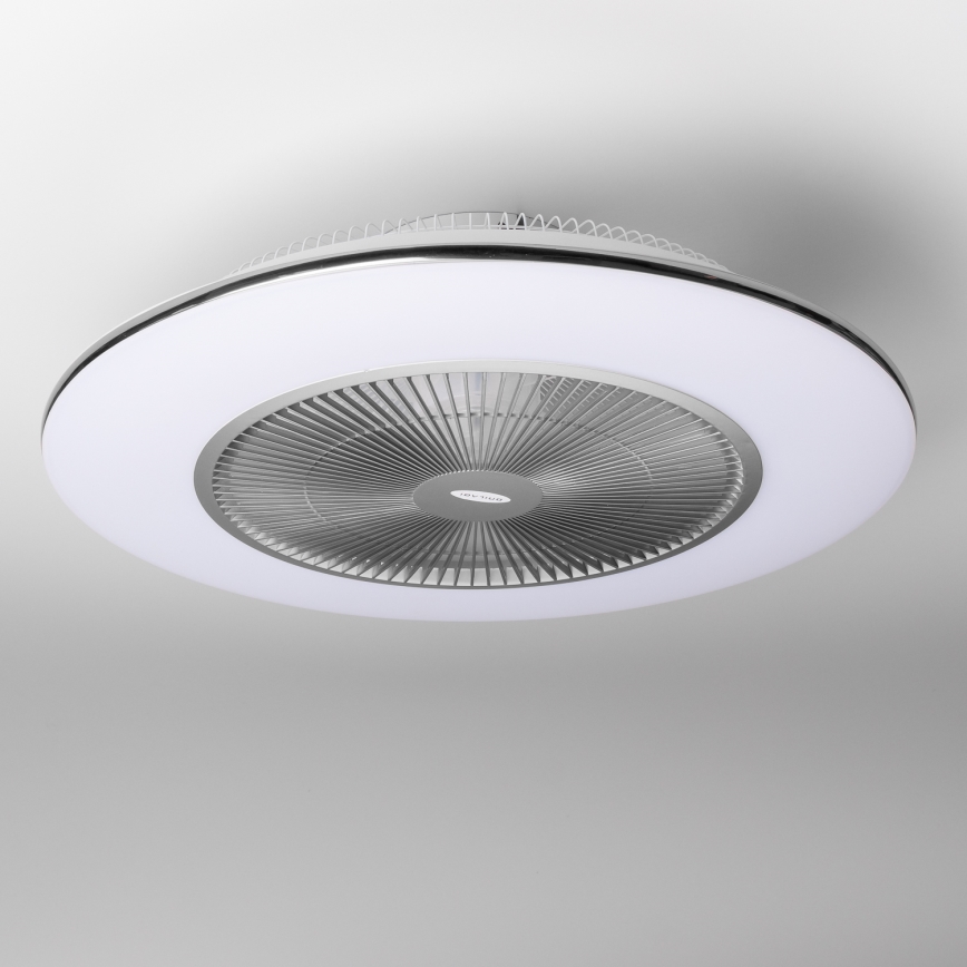 Brilagi - LED Dimmable light with a fan AURA LED/38W/230V 3000-6000K silver + remote control