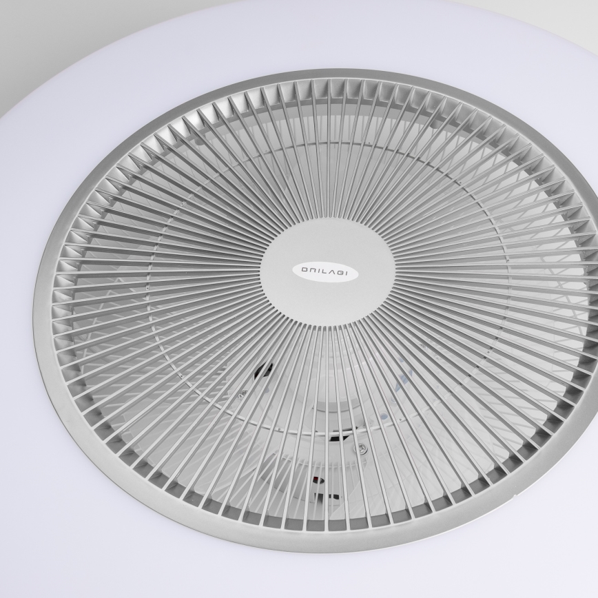 Brilagi - LED Dimmable light with a fan AURA LED/38W/230V 3000-6000K silver + remote control