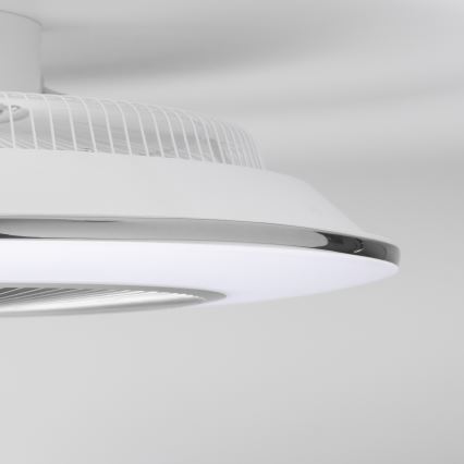 Brilagi - LED Dimmable light with a fan AURA LED/38W/230V 3000-6000K silver + remote control