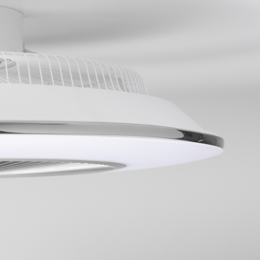 Brilagi - LED Dimmable light with a fan AURA LED/38W/230V 3000-6000K silver + remote control