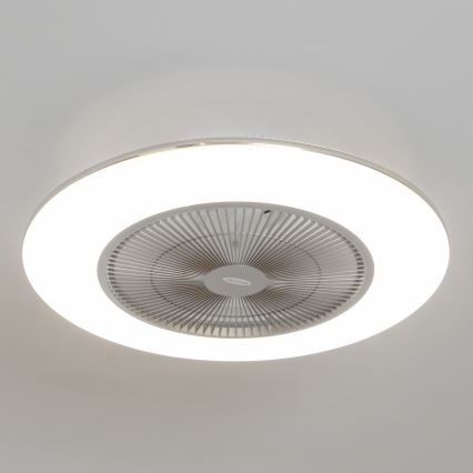 Brilagi - LED Dimmable light with a fan AURA LED/38W/230V 3000-6000K silver + remote control