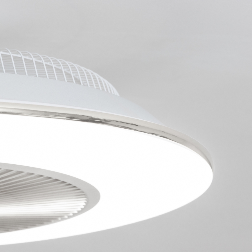 Brilagi - LED Dimmable light with a fan AURA LED/38W/230V 3000-6000K silver + remote control