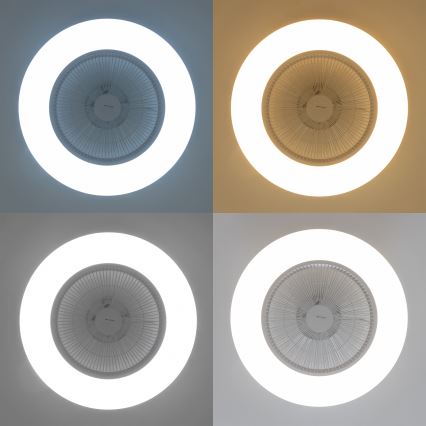 Brilagi - LED Dimmable light with a fan AURA LED/38W/230V 3000-6000K white + remote control