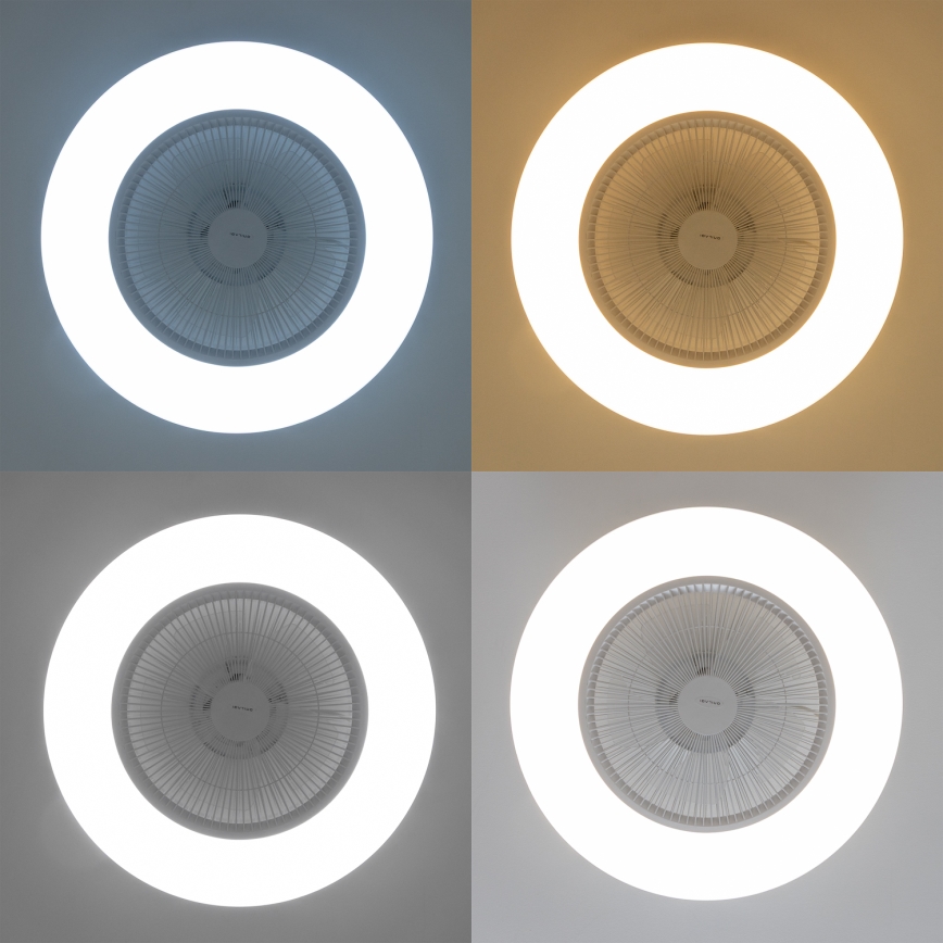 Brilagi - LED Dimmable light with a fan AURA LED/38W/230V 3000-6000K white + remote control