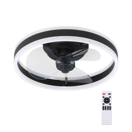 Brilagi - LED Dimmable ceiling light with a fan LED/30W/230V 3000-6500K black + remote control