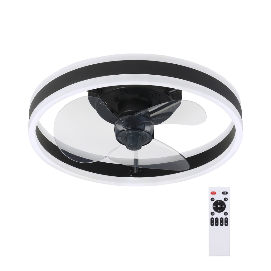 Brilagi - LED Dimmable ceiling light with a fan LED/30W/230V 3000-6500K black + remote control