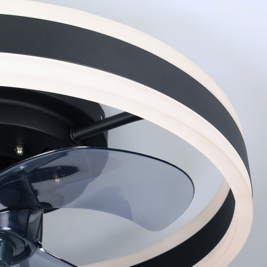 Brilagi - LED Dimmable ceiling light with a fan LED/30W/230V 3000-6500K black + remote control