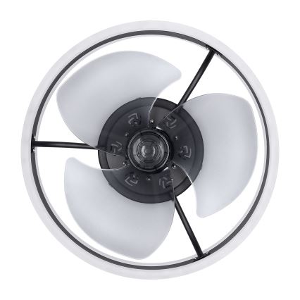 Brilagi - LED Dimmable ceiling light with a fan LED/30W/230V 3000-6500K black + remote control