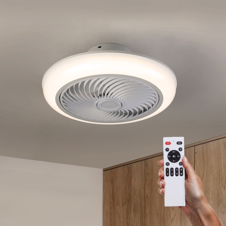 Brilagi - LED Dimmable ceiling light with a fan LED/30W/230V 3000-6500K white + remote control