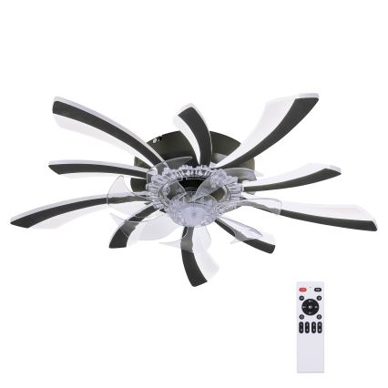 Brilagi - LED Dimmable ceiling light with a fan LED/50W/230V 3000-6500K black + remote control