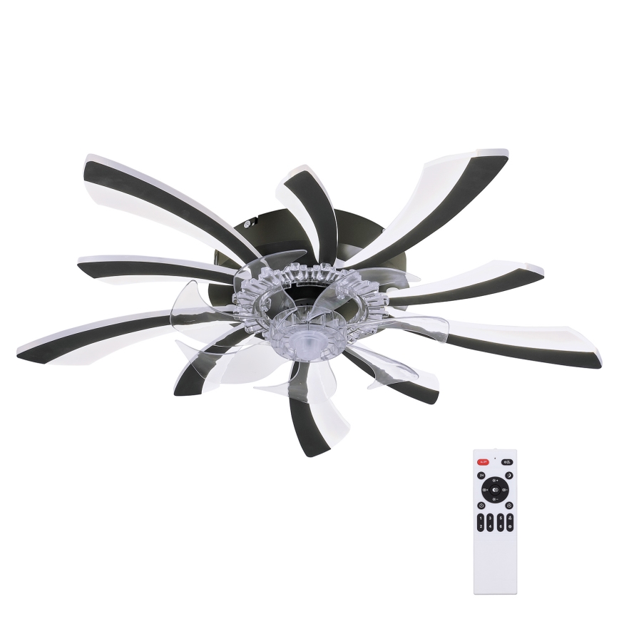 Brilagi - LED Dimmable ceiling light with a fan LED/50W/230V 3000-6500K black + remote control
