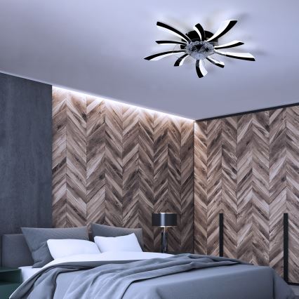 Brilagi - LED Dimmable ceiling light with a fan LED/50W/230V 3000-6500K black + remote control