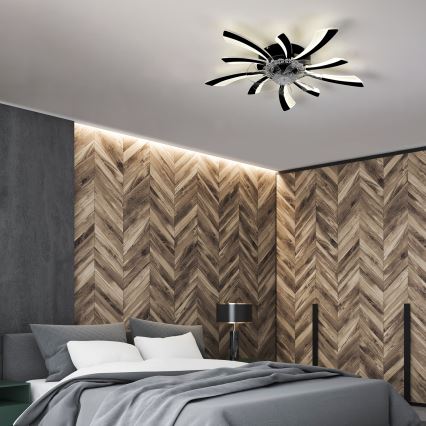 Brilagi - LED Dimmable ceiling light with a fan LED/50W/230V 3000-6500K black + remote control