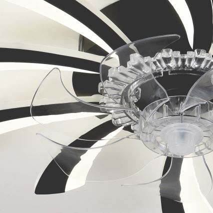 Brilagi - LED Dimmable ceiling light with a fan LED/50W/230V 3000-6500K black + remote control