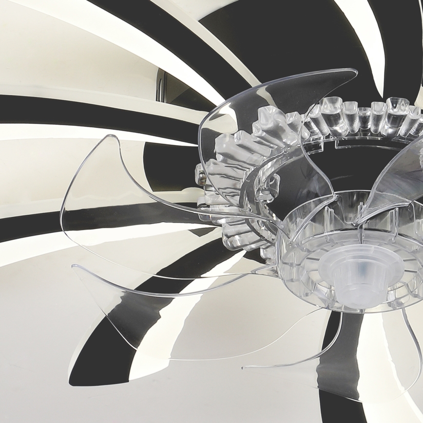 Brilagi - LED Dimmable ceiling light with a fan LED/50W/230V 3000-6500K black + remote control