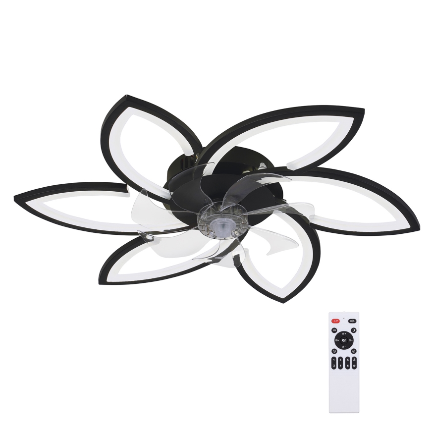 Brilagi - LED Dimmable ceiling light with a fan LED/50W/230V 3000-6500K black + remote control
